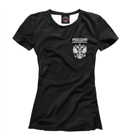 Женская футболка «Россия (двусторонняя)»